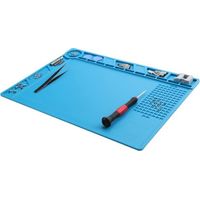 Tapis de soudure magnétique en silicone résistant à la chaleur à 500 °C, tapis de réparation pour appareils électroniques, tapis pour pistolets à souder, brasage(350 mm x 250 mm)