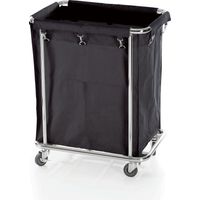 Chariot à Linge Acier Chromé avec 4 Roulettes 65 x 45 x 84 cm - Was Germany