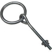 Zinc Plated Ring Eye Bolt (10" Horse Manger Animal Dog Tether Livery Farm)