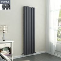 1600x410mm Anthracite Double Rectangular Panel Vertical Radiator