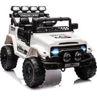 HAUSPROFI – Voiture électrique enfant 12V avec télécommande – Télécommande 2,4G – Vitesse 3-6 km/h – Batterie 12V 4,5Ah – Charge max 30 kg – 2 moteurs – Suspension 4 roues – Lumières LED – pour enfant
