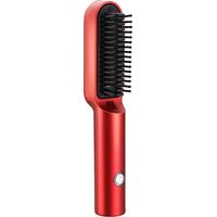 Peigne lisseur sans fil USB, brosse à cheveux céramique, lisseur portable rechargeable pour voyage
