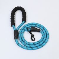 Laisse pour chien 1,8 m avec poignée rembourrée – Fils réfléchissants – Pour chiens de petite, moyenne et grande taille – Distributeur de sacs inclus