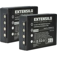 EXTENSILO 2x Akku kompatibel mit HBC technos 1 Industrie-Funkfernsteuerung Fernbedienung (2500 mAh, 6 V, NiMH) - Schwarz