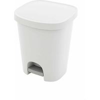Cubo Basura Con Pedal 25 Litros Plastico Blanco