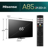 Hisense – TV OLED 165 cm (65") 4K Ultra HD – Smart TV Wifi – Luminosité 150 cd/m² – Temps de réponse 6 ms – Taux de contraste 150000:1