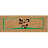Zerbino Antiscivolo Salva Gradino 25x69 Assorbente Tappeto Ingresso Morbido 100% Made In Italy Cane - Beige