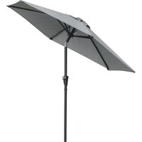 Ombrellone da Giardino Inclinabile 2,3x2m Manovella 6 Pièces Grigio