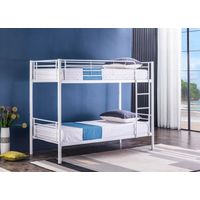 Litera de metal izquierda derecha dos camas BLANCA con estructura Furnitex