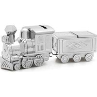 Salvadanaio per un dentino e una serratura per bambini, argento, elegante, come regalo, locomotiva Dimensioni: 175x54x69 mm Codice articolo: ZV6008060