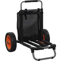 Carro Playa Plegable Carro Transporte con Grandes Ruedas de 30 cm para Todo Terreno con Bolsillo y Mango TelescĂłpica