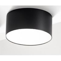 GPL243C- PLAFONIERA NERA A LED IN ALLUMINIO 3000K 1280LM 16W D.14CM