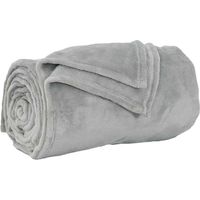 vidaXL Jeté Gris 240 x 270 cm Toison