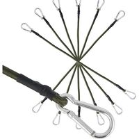 6er-Set Gummiseile mit Karabiner, 60 cm lang, 8 mm dick, superelastisch, mit Metallhaken für Gepäck, Fahrräder, Camping – LIAIKI