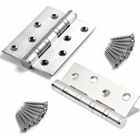 2Pcs Charniere Porte Lourde, Exterieur Charnière Inox,Paumelles Charniere Porte Bois Charnières Acier Inoxydable Connecteurs Maison Pour Maison Meubles Matériel Armoire Garde Porte Tiroir (blanche)