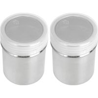 2Pcs Salière en Acier Inoxydable 304 - Saupoudreuse à Épices, Sucre, Café et Poivre - Ustensiles de Cuisine