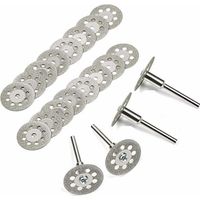Disco da taglio diamantato Tigrezy, 20 pezzi da 22 mm Mini dischi da taglio diamantati con 4 mandrini per dischi rotanti