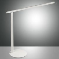 Ideal – Fabas Luce weiße Tischlampe – Integrierte 10-W-LED, Touch-dimmbar, CCT (3000 K, 4000 K, 5000 K, 6000 K)