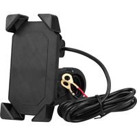 Monture universelle fixée sur guidon de moto Chargeur USB portable pour téléphone En noir 100% neuve haute qualité avec modele smartphone 4.7 à 6 pouces