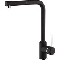 Mezclador de fregadero de cocina en latón negro mate con ducha extraíble Piralla Lion 0LIYO103A21 Negro mate