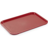 Plateau de restauration rapide 35 x 27 x 2 cm rouge polypropylène - Was Germany