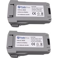 2x Trade-Shop Li-Ion Akku 7,4V / 4000mAh kompatibel mit DJI Mini 3, Mini 3 Pro, Mini 4 ersetzt JMI3B, BWX162 / Zubehör für Drohne