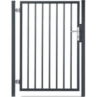 Portillon barreaudé acier galvanisé passage 1m H 1m00 Gris anthracite