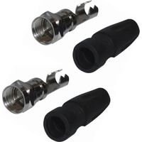 AERZETIX: 2x Connecteur prise fiche F mâle 7mm antenne TV satellite coaxial