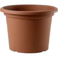Vaso tondo in plastica "Cilindro Basic" colorato per giardino piante e fiori -15 cm / Lilla
