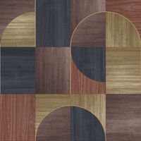 Easy Decor Geo Holz Mehrfarbig Vliestapete 10mx52cm