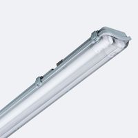 Feuchtraumleuchte 120cm IP65 mit 2 LED Röhren Glas 18W 140lm/W 6000K Kaltweiß