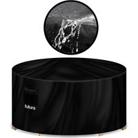 Futura Garden Furniture Covers Waterproof Round 190x80cm Extra Heavy Duty PVC Lined Air Vents UV Protection Rip Resistant