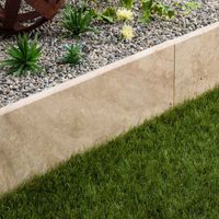 Bordure de jardin Travertin Beige Nuancé 100x33x3 cm (à l'unité) - RO'MA NATURE