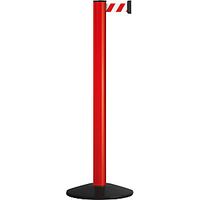 Poste de cinturón simple " D83xH1000mm poste rojo cinturón rojo/blanco VIA GUIDE