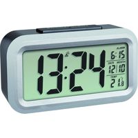 TFA Dostmann 60.2553.01 Radiocontrollato Sveglia Nero, Argento Tempi di allarme 1