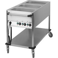 Chariot bain-marie à eau - 3x GN 1/1 - 2100W - Casselin