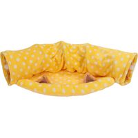 Lit tunnel pliable pour chat avec boules en peluche pour chatons, chiots, lapins et furets