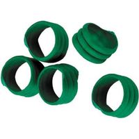 Anello di identificazione per pollame 16mm Verde - Confezione da 20 pezzi