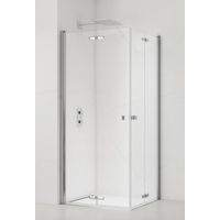 Swiss Aqua Technologies SAT SK Porta doccia angolare pieghevole 100x100cm anticalcare con profili cromati lucidi (SATSK100100)