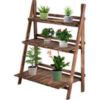 Portapiante Pieghevole Portavasi en Bois de Sapin 3 Niveaux 80x37x93cm
