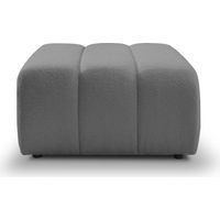 CELESTE - Pouf en tissu bouclette Gris 75x82x41