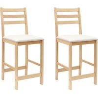 vidaXL Dining Chairs 2 pcs Natural 40 x 47.5 x 99.5 cm