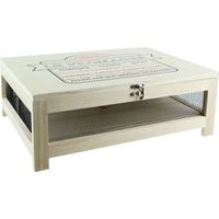COOK CONCEPT Cantina Formaggi con Vassoio, Legno/Acciaio Inox, Beige, H14,8 x 27 x 39 cm