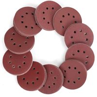 Workpro – Disques abrasifs 125mm 150 pièces – Assortiment grains 60 à 600 – 8 trous pour extraction poussière – Pour ponçage métal et bois