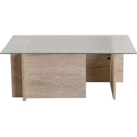 Tavolino in vetro "Vetrino" 105 x 65 x 40 cm - Rovere miele
