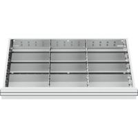 STIER Schubladeneinteilung Metalleinteilung BLH 150/175 mm Innenmaß 800x450 mm 12 Fächer 6 x TW 275