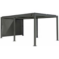 Bioklimatische Pergola mit Aluminiummarkise "Kensington" - 3 x 5 m - Grau