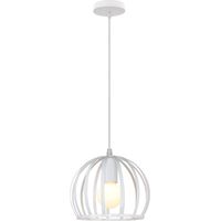 Round Industrial Vintage Pendant Light Modern Ceiling Light Iron Metal Pendant Lights For Kitchen Farmhouse Hallway Indoor White