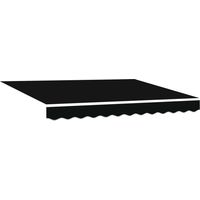 Auvent rétractable Marquise - Noir 300 x 250 cm Tissu et Aluminium fr3698 - Maison La Vie