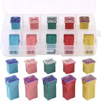 10Pcs Automotive Low and Tall Profile Box Shaped Jcase Fuse 20A 30A 40A 50A 60A Fuse Assortment Kit